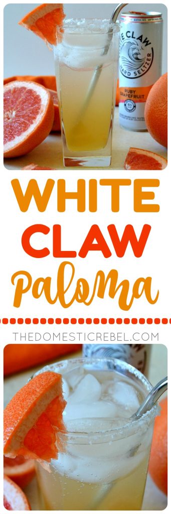 WHITE CLAW PALOMAS are bright, tart, zippy cocktails that are a cross between Greyhounds and margaritas for a unique spin on a favorite Mexican cocktail! The White Claw sends these over the top! 