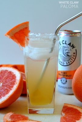 WHITE CLAW PALOMAS are bright, tart, zippy cocktails that are a cross between Greyhounds and margaritas for a unique spin on a favorite Mexican cocktail! The White Claw sends these over the top!