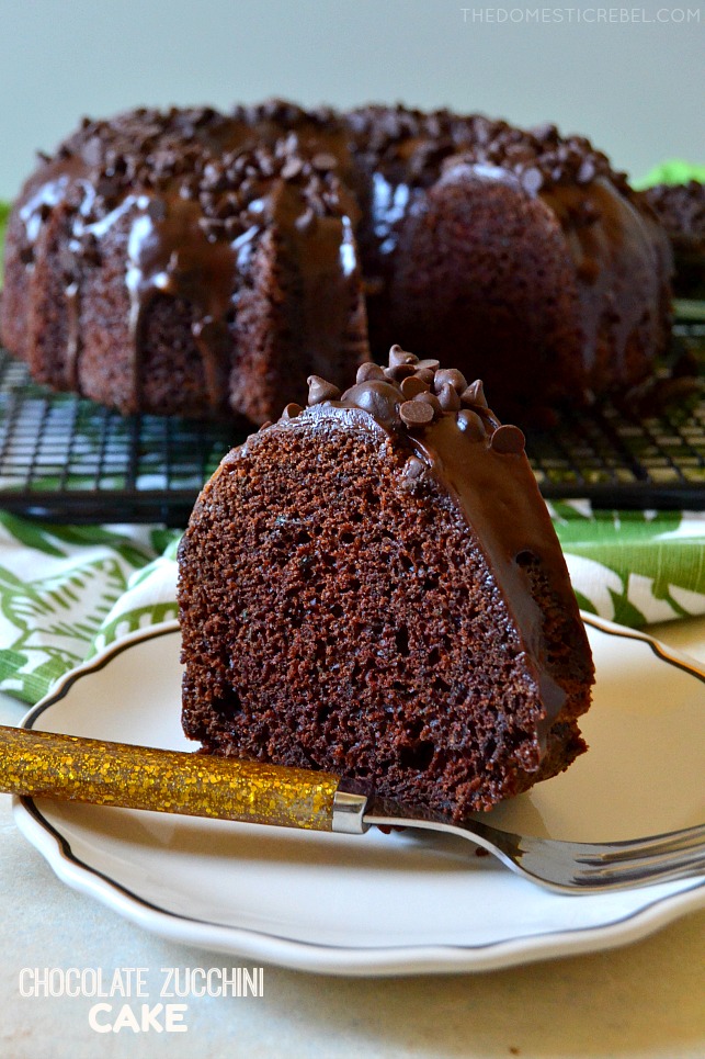 This Chocolate Zucchini Cake is super moist, tender, rich and chocolaty with an irresistible ganache frosting and a secret ingredient: zucchini! The perfect way to use up your garden's zucchini and to sneak veggies into a delicious cake!