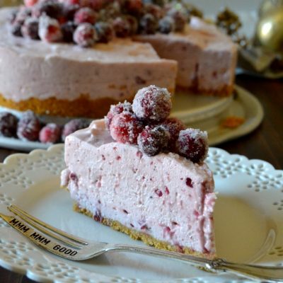 No-Bake Cranberry Cheesecake | The Domestic Rebel