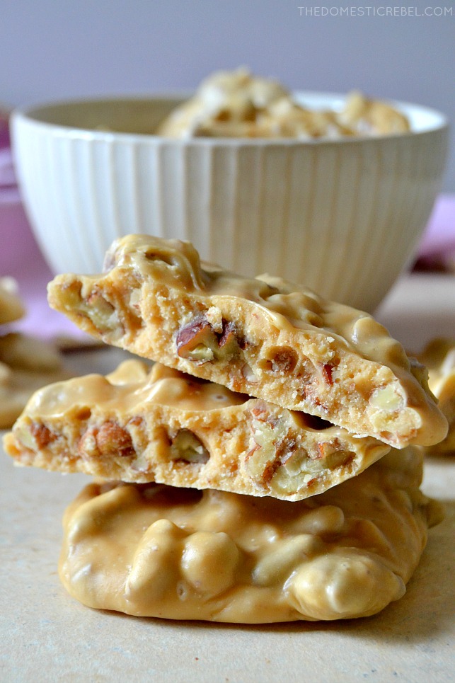 These Foolproof Microwave Southern Pralines are a MUST make! SO simple, made entirely in the microwave with NO candy thermometer needed! It makes buttery, melt-in-your-mouth, authentic tasting Southern Pralines that are to die for! 
