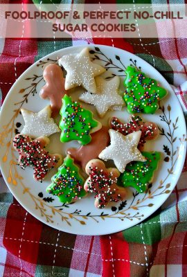 These Foolproof No-Chill Cut-Out Sugar Cookies yield perfect cut-out sugar cookies every time! No chilling, no stress, and the easiest royal icing glaze to finish them off!