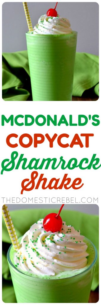 mcdonald's copycat shamrock shake collage