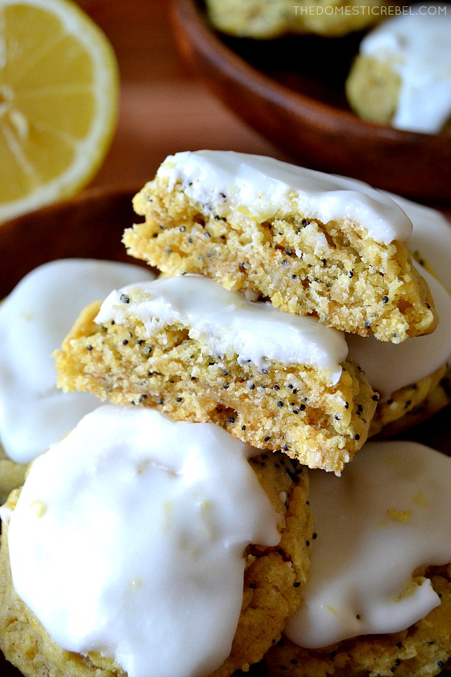 These Lemon Poppyseed Muffin Mix Cookies are made with, you guessed it, a muffin mix for supremely soft, chewy and totally delicious cookies! With plenty of bright, zesty lemon flavor and a lemony butter glaze to top it off! 