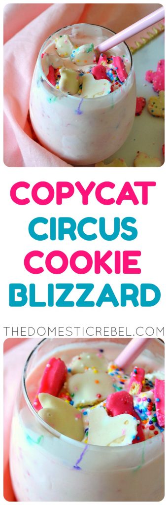 Copycat Circus Animal Cookie Blizzard collage