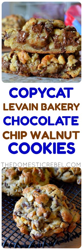 Authentic Levain Bakery Chocolate Chip Walnut Cookies collage