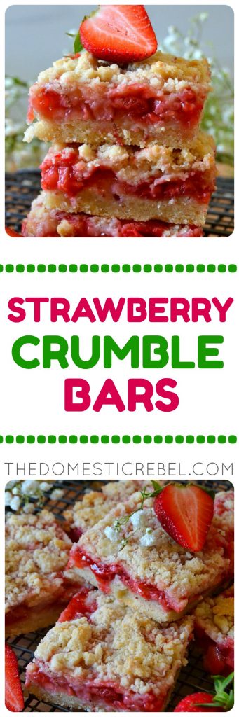 Strawberry Crumble Bars photo collage