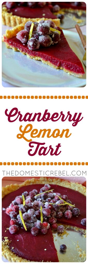 Cranberry Lemon Tart photo collage