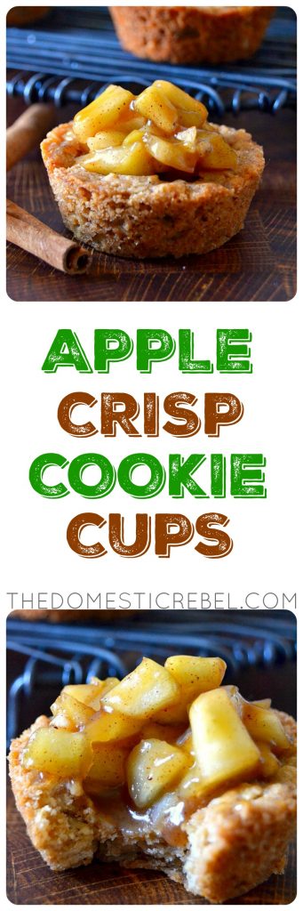 Apple Crisp Cookie Cups photo collage