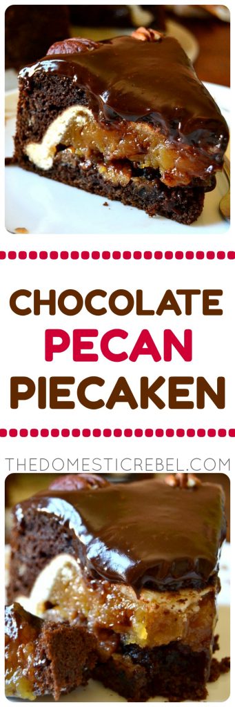 Chocolate Pecan Piecaken photo collage