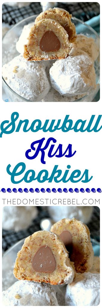 Snowball Kiss Cookies photo collage