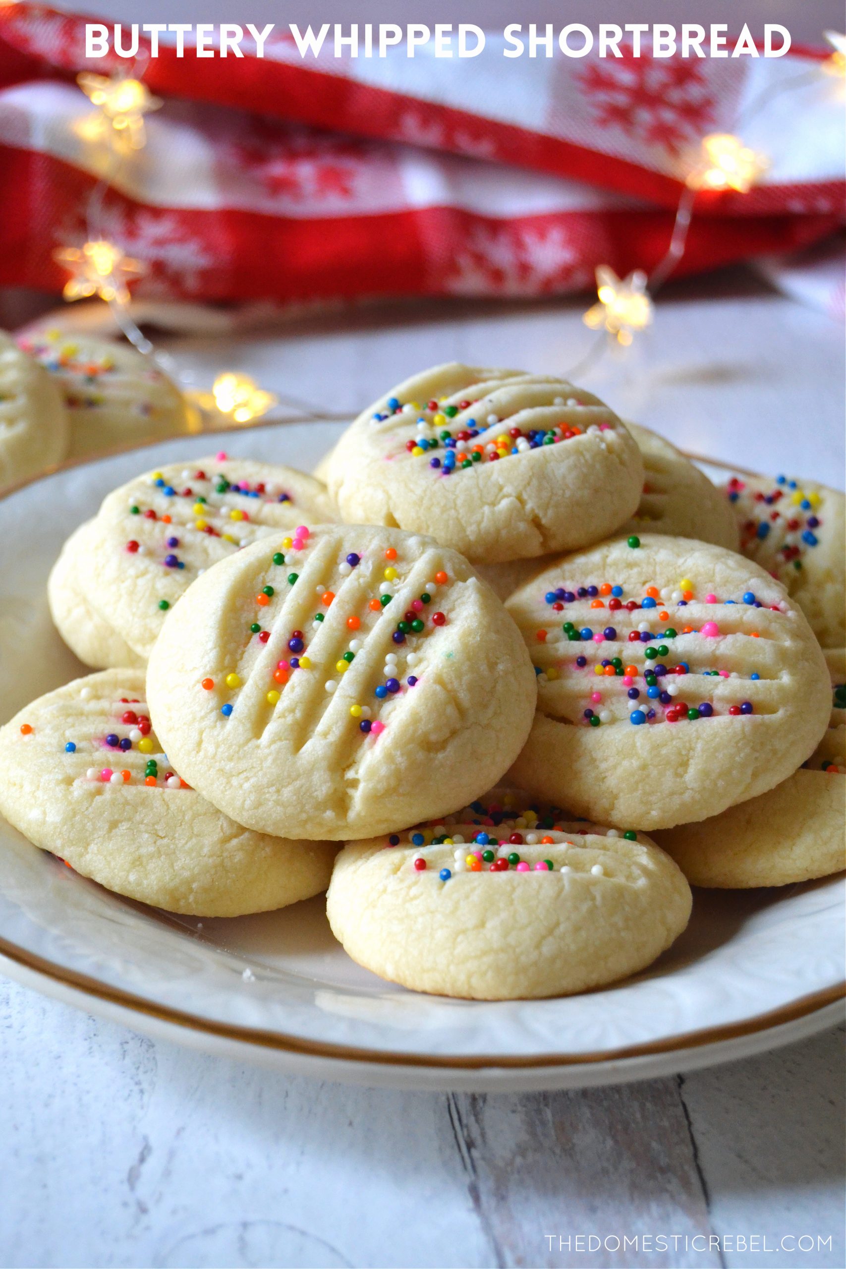 Buttery Whipped Shortbread Cookies
