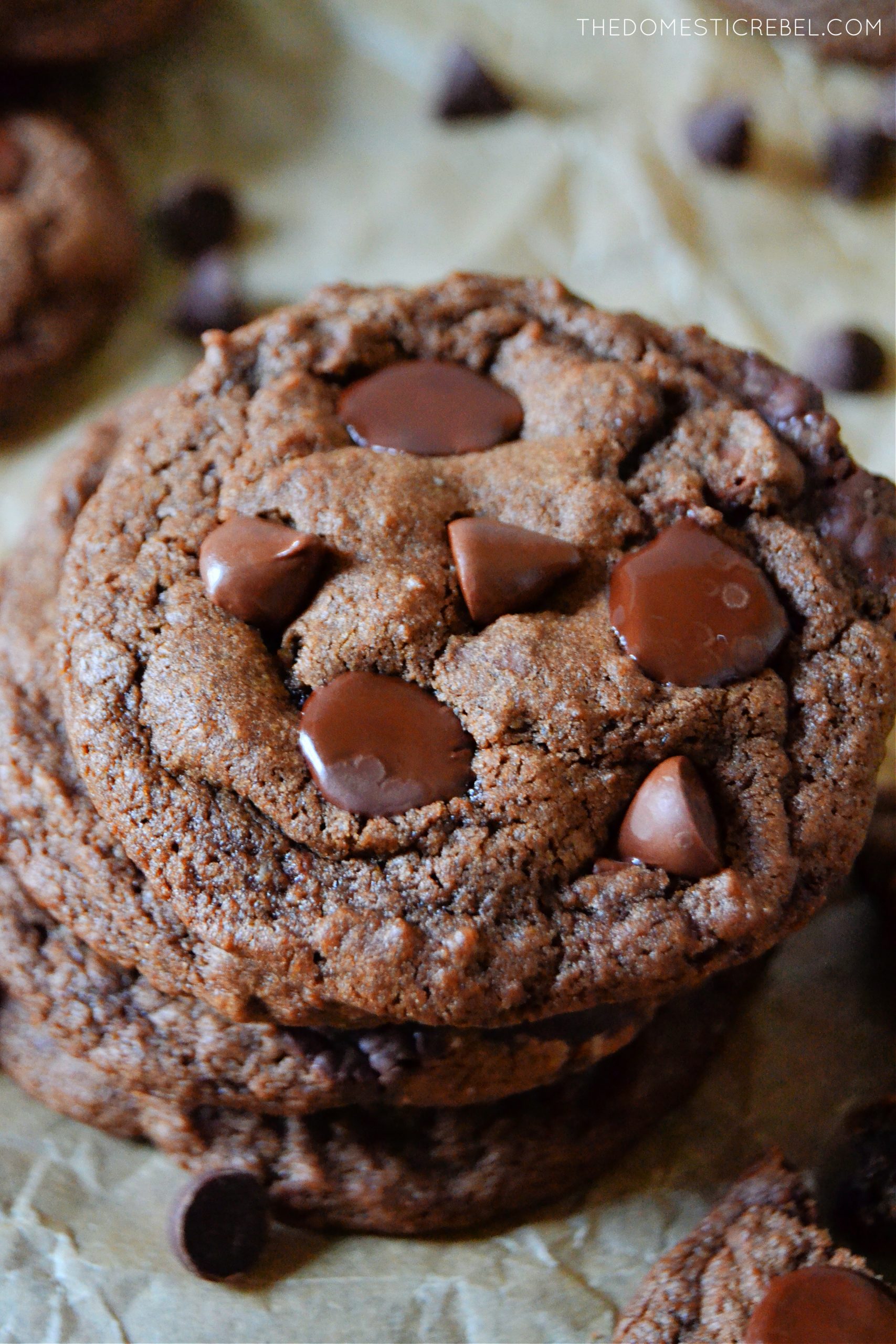 The Best Ultimate Chocolate Chocolate Chip Cookies | The Domestic Rebel