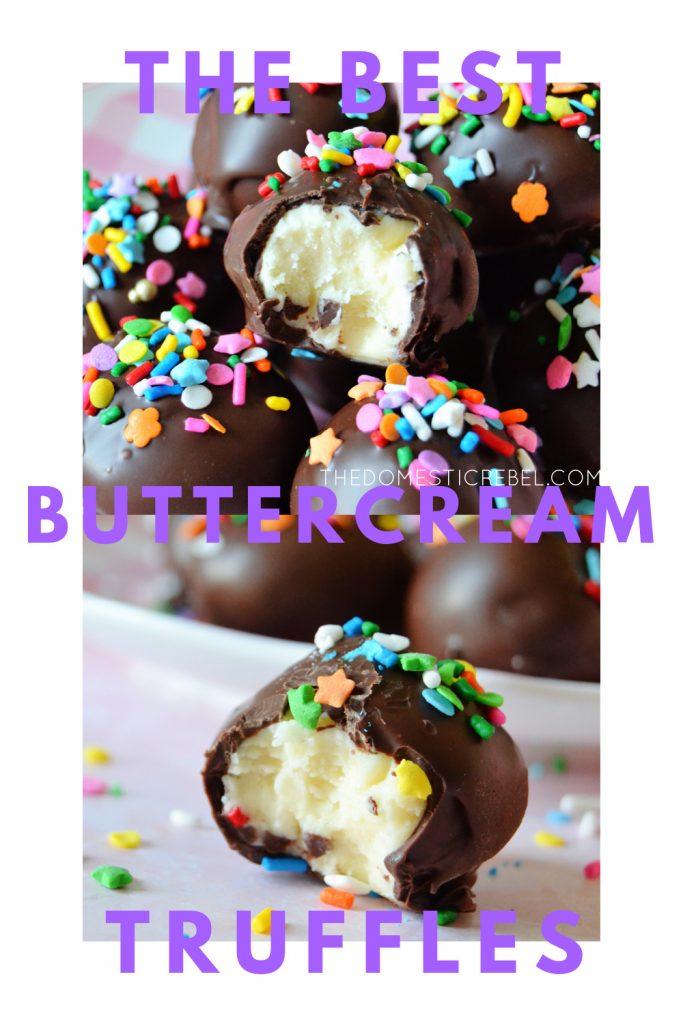 best ever buttercream truffles photo collage
