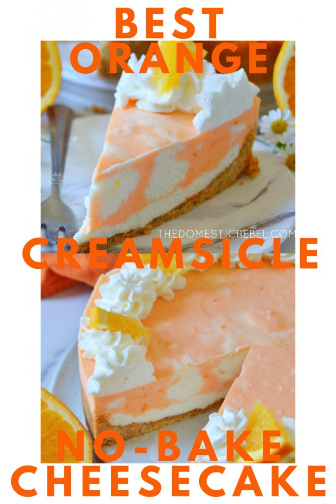 best orange creamsicle no-bake cheesecake photo collage