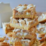 white choc nutter butter bars stacked