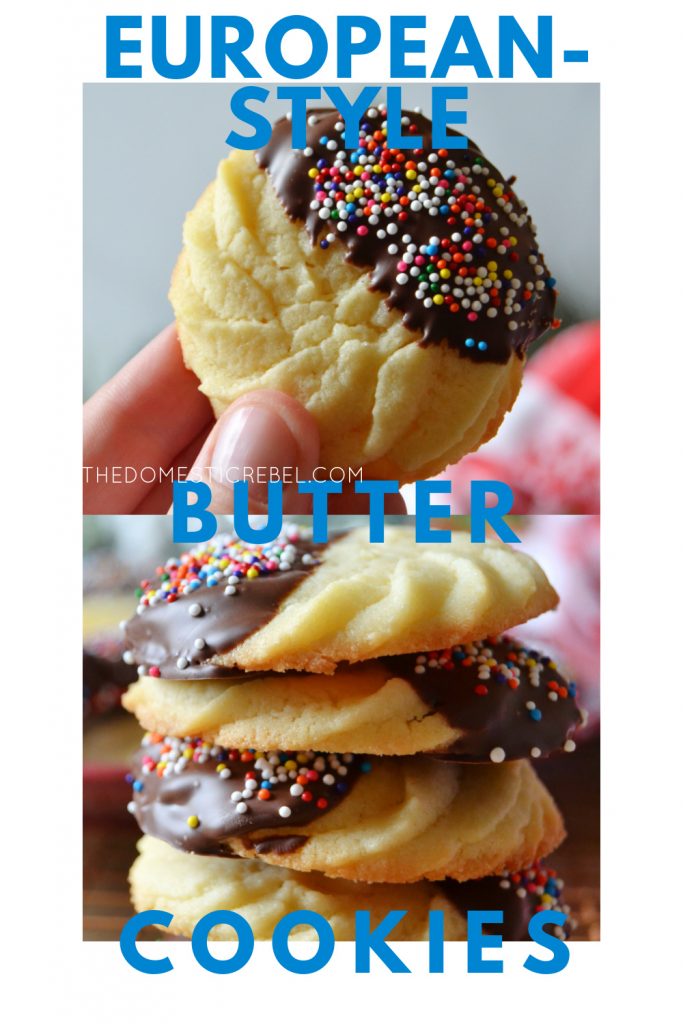 european-style butter cookies photo collage