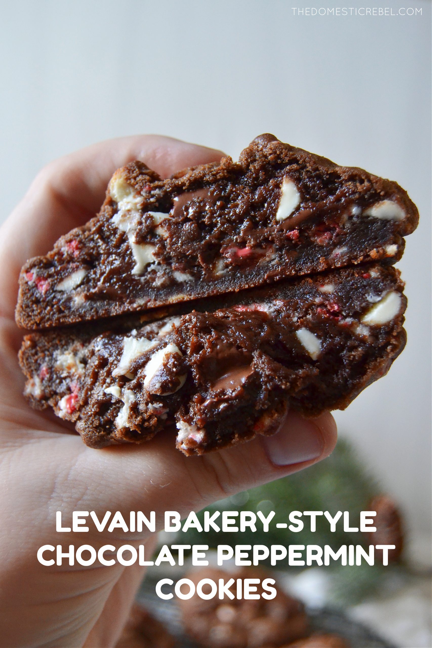 Levain Bakery-Style Chocolate Peppermint Cookies