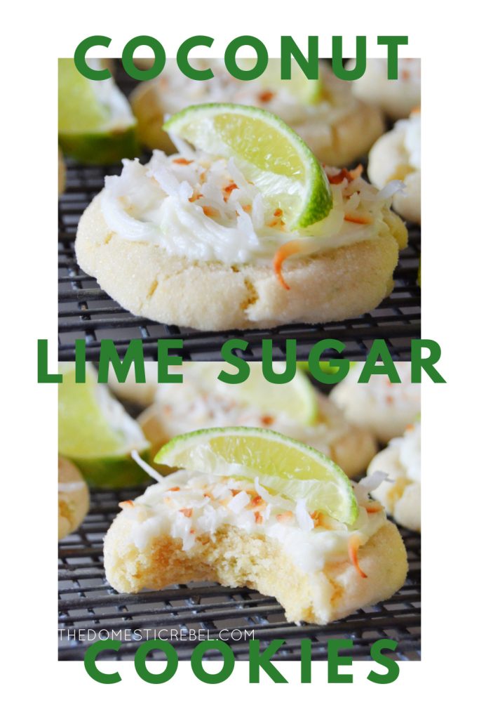 coconut lime sugar cookies photo collage