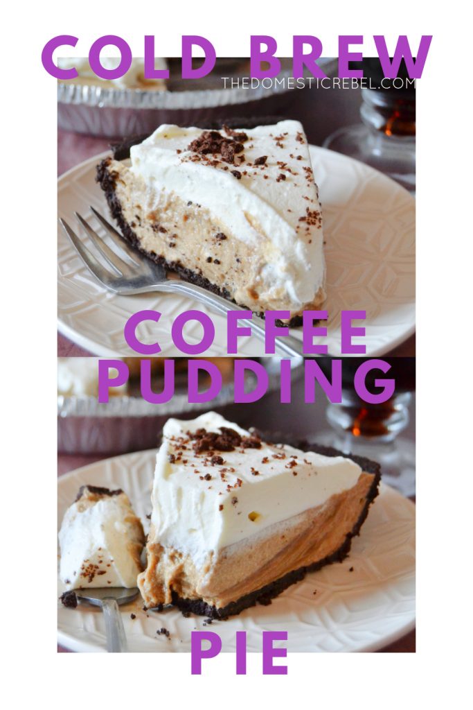 cold brew coffee pudding pie photo collage