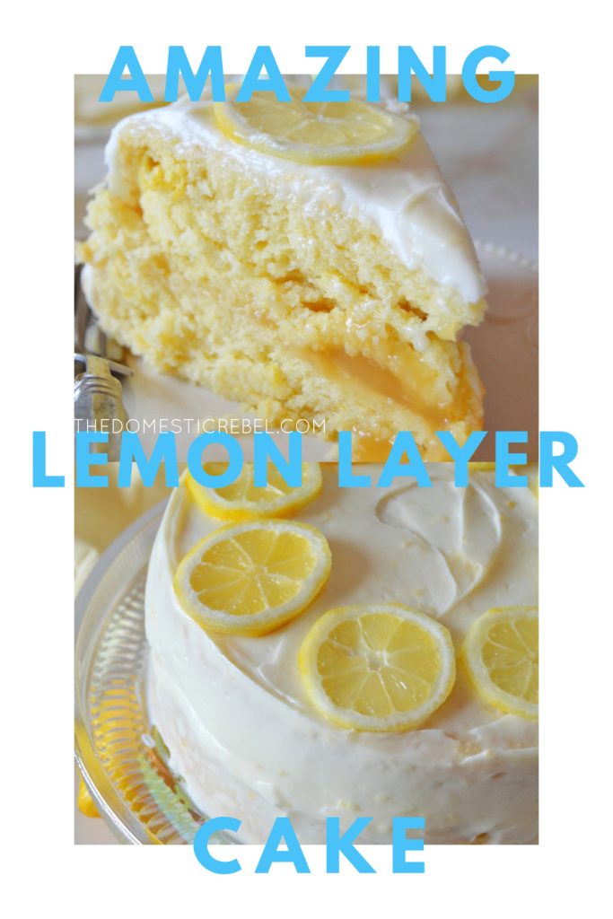  lemon layer cake photo collage