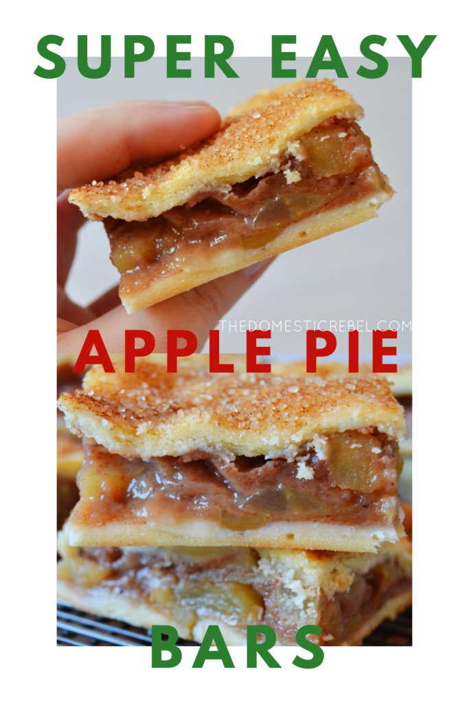 super easy apple pie bars photo collage