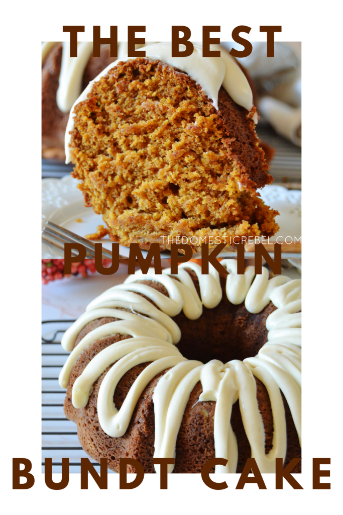pumpkin bundt cake photo collage