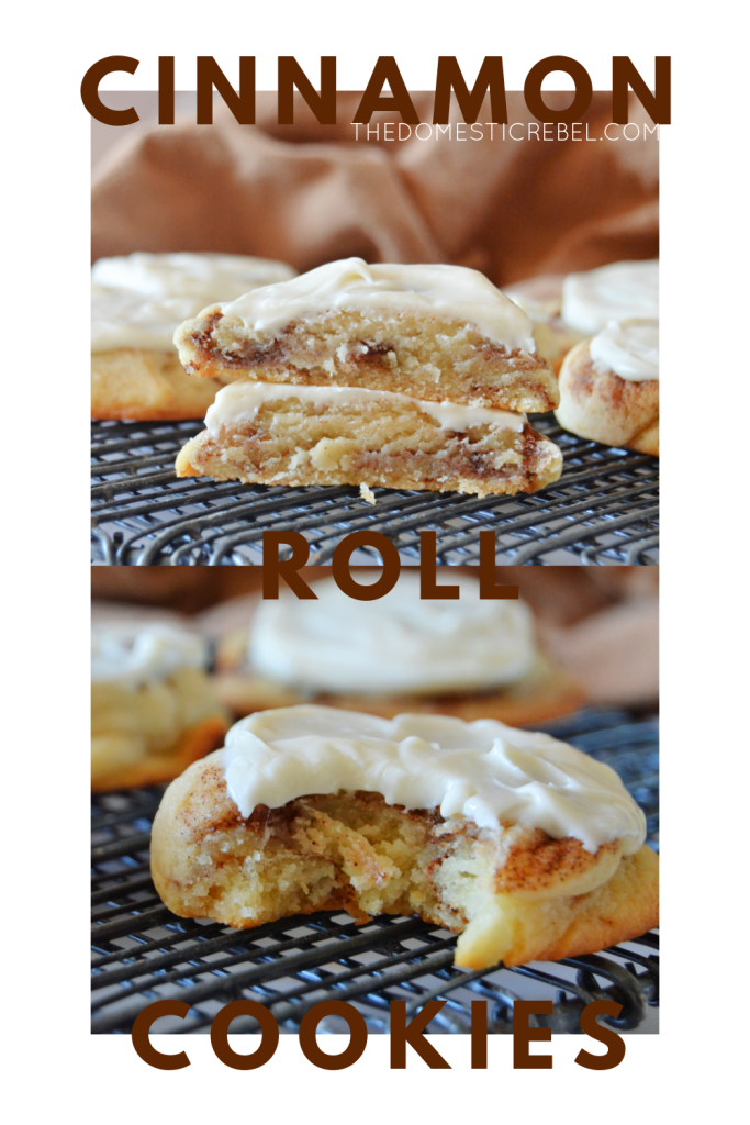 cinnamon roll cookies photo collage