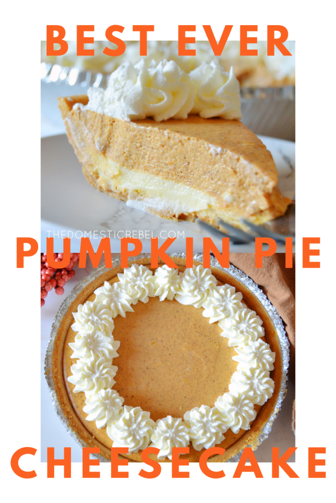 best ever pumpkin pie cheesecake photo collage