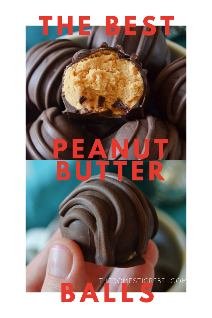 the best peanut butter balls photo collage