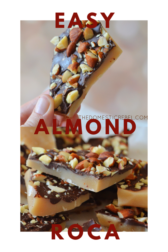 easy almond roca photo collage